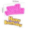 Molde para pastel de fondant de chocolate estrella de cinco puntas Amor relieve de gofre digital Feliz Cumpleaños molde de silicona