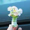 Internet Celebrant Fresh Vaso Flor Casa de Bonecas Mini Simulação Interior Do Carro Console Central Decoração Enfeites de Carro Espelho Cruzado