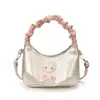 Bolso de mano de gato dulce y lindo estilo coreano, un bolso cruzado mini y único para madres e hijas, con un diseño plisado y una sensación moderna, ligera y lujosa.