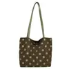 Bolsa de ombro estilo coreano com estampa de bolinhas em PU, coleção outono/inverno 2026, bolsa tote de grande capacidade para mulheres, adequada para trabalho e deslocamento, também uma mochila estudantil
