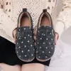 26 Zapatos Birkenstock Retro de Lunares de Invierno para Mujer con Forro de Felpa, Talón Cerrado, Zapatos de Algodón, Suela Suave, Antideslizantes, Casuales, Cálidos, Modernos, Zapatos Perezosos