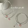 Collar Onihan S925 de plata esterlina con forma de corazón y forma de corazón, diseño único, cadena de clavícula con sentido avanzado.