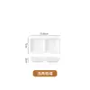 Plato de cerámica con tres compartimentos para mojar, plato rectangular creativo para snacks de barbacoa estilo japonés y coreano, para hot pot