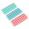 Molde de silicona para cubitos de hielo con tapa, para hacer tú mismo, para comida de bebé, para el hogar, 24 o 36 cubitos.