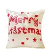 Funda de Cojín Bordada de Bastón de Caramelo Festival de Navidad Decoración de Ambiente Festivo Funda de Cojín para Sofá Funda de Cojín para Mesita de Noche