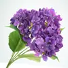 Buket de 5 cabezas estilo europeo flores de hortensia imitación buket vintage hogar flor de seda flor flor artificial flor decorativa flor falsa