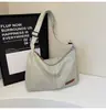 Bolsa de Lona de Nylon Casual de Grande Capacidade para Mulheres, Bolsa de Ombro Casual para Estudantes para Aula e Trabalho, Bolsa Tote Crossbody Leve