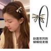 Moda Francesa Vanguardia Zhao Lusi Liu Yifei Mismo Estilo Diadema de Lazo para Mujer Alto Sentido Estilo Pequeño Aroma Diadema Delgada