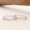 Serie Preferencia Twining Mobius anillo de pareja anillo simple anillo abierto microincrustado para hombre y mujer joyería de mano al por mayor