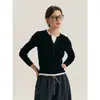 Nuevo suéter Henley delgado, suave y cómodo para otoño e invierno, capa base de punto, top falso de dos piezas estilo francés para mujer, una capa interior única y elegante