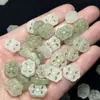 Pequeño colgante de jade Hetian natural, amuleto de bebé con forma de melocotón, diseño de nube de la suerte, con agujero pasante, accesorio para joyería y accesorios de jade DIY