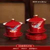 Juego Completo de Suministros para Ceremonia de Té para Bodas, Incluyendo Tazas y Palillos, un Par de Tazas para Cambiar Nombres, un Juego de Brindis de Boda y un Juego de Dote para la Novia