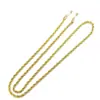 Lanyard para gafas de moda europea y americana, cadena retorcida para gafas, cadena para el cuello de gafas, cadena anti-pérdida para mascarilla, cadena metálica para mascarilla, venta al por mayor