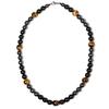 Collar vintage de obsidiana y hematita con ojo de tigre y triple protección para hombre, gran oferta en Amazon.