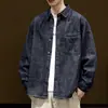 Otoño 2026 Nuevo Lavado Color Original Camisa de Mezclilla para Hombre Holgada Casual Vintage Americano Manga Larga Camisa Chaqueta