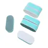 Mini Bloque Pulidor Ovalado para Manicura, Pulido de Alta Elasticidad, Pulido de Doble Cara, Bloque Esponja Ovalado de Jade