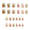Z-250 Uñas Postizas Limón Sunshine Verano Fresco Transfronterizo para Usar Parche de Uña Parche de Uña 24 Parche de Uña Venta al por Mayor