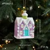 Transfronteiriço Novo Plástico Macaron Fofo Colorido Pintado Enfeites Árvore de Natal Janela Decorações Penduradas
