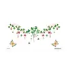 Colección Rui Ka Long: Pegatinas de Tatuaje con Patrón Seductivo para Clavícula y Pecho, Pegatinas de Tatuaje Sexy, Diseño Floral de Larga Duración con un Toque de Lujo