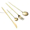 Conjunto de talheres de quatro peças Amazon Portugal transfronteiriço, talheres de aço inoxidável, faca de bife estilo ocidental, garfo e colher, talheres de hotel