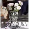 Vaso de Homestay Irregular Creativo Simple de Sentido Avanzado Vidrio Transparente Decoración de Adornos para Arreglos Florales de Escritorio de Sala de Estar