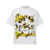 2026 Fútbol Transfronterizo Primavera/Verano Bellingham 300g Algodón Puro Hombro Caído Peso Pesado Manga Corta Estampado Directo con Tinta Blanca Camiseta Estilo Americano