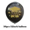 Temporada de Graduación Negra y Dorada Globos de Letras para Felicitar al Graduado Globos para Fiesta de Graduación