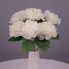 Peonías artificiales de 7 cabezas, flores artificiales, decoración de fondo de boda, peonías artificiales al por mayor, transfronterizo