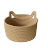Cestas de Armazenamento Personalizadas, Cestas de Fio de Algodão, Cestas Trançadas, Cestas Redondas de Rattan Orelha de Gato, Cestas de Armazenamento Modernas, Venda Direta do Fabricante