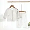 Conjunto de Verano para Bebé Ropa de Algodón Puro Fina de Verano para Niños Niñas Niños Pequeños Mangas Largas Ropa Separada para Bebé