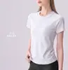 Camiseta Deportiva de Manga Corta para Yoga, Capa Base Sin Costuras, Camiseta Deportiva, Hombro Normal, Adelgazante, Ropa de Fitness para Yoga, Manga Corta, Corte Ajustado, Ceñida, Mujer