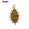 WT-P1975 Retro Clásico Forma de Ojo Borde de Circonita Piedra de Color Collar Pulsera Accesorios para Niña