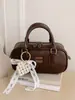 Bolso Cuadrado Pequeño de Moda Bolso de Bowling para Viajes Diarios para Mujer 2025 Nuevo de Moda Versátil Bolso Almohada Bolso Retro de Hombro Cruzado