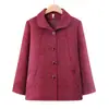Ropa de madre con cuello camisero y botones, tops elegantes para mujeres de mediana edad y mayores, cárdigans holgados de talla grande para mujer