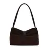 Bolso Tote Retro de Bloques de Color Gamuza Estilo Coreano para Mujer Otoño/Invierno 2026 Nuevo de Gran Capacidad para Viajes Diarios de un Solo Hombro Cruzado