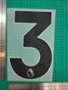 23-24 Premier League Negro (25 centímetros) Estampado de Números y Letras de Jersey Número Transferencia Térmica Mapa Jersey