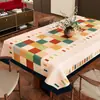 Mantel Impermeable y Resistente al Aceite, Tacto de Lujo Ligero y de Gama Alta, Mantel Rectangular de PVC Estilo Dopamina Ins