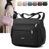 Bolsa Tiracolo Feminina 2024 Inverno Nova Grande Capacidade Bolsa de Tecido de Nylon Bolsa de Ombro Casual Moda Transfronteiriça Bolsa para Mãe