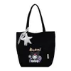 Bolso de Lona Nuevo Estilo Coreano, Bolso Cruzado de Hombro para Estudiantes, Gran Capacidad, Lindo Bolso de Mano para Viajes, Bolso Tote Versátil