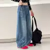 Calça Jeans Infantil Primavera e Outono Calça Longa Novo Estilo Roupas de Primavera para Meninas Calça de Estrela de Cinco Pontas Calça Scimitar Solta Calça Infantil Média e Grande