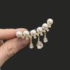 Broche Simples da Moda Coreana, Pinos com Franjas de Pérolas Tendência, Acessórios Personalizados para Blazer com Cristal Imitação, Corsage Elegante