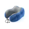Almohada en U Transfronteriza de Amazon para Siesta, Almohada para Avión, Espuma Viscoelástica, Viaje, Cuello, Cervical, Almohada para el Cuello