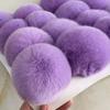 Venta al por Mayor de Bolas de Piel de Conejo Rex Real, Ropa, Zapatos y Accesorios para Sombreros, Llavero Colgante de Bola de Felpa, Decoración DIY para el Hogar