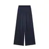 Exportação Transfronteiriça Roupas Femininas Primavera e Verão 2025 Estilo Europeu e Americano Cintura Elástica Plissado Casual Calça Casual de Perna Larga para Mulheres M561039