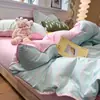 Venda Quente Classe A Mãe e Bebê Simples Listrado Borda Concha Tricô Conjunto de Quatro Peças Alto Valor Estudante Conjunto de Três Peças