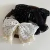 Pinza para Cola de Caballo de Lunares Doble Capa Estilo Francés, Cinta de Lazo de Gama Alta, Pinza de Garra Versátil para Mujeres
