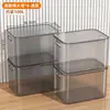 Caixa de Armazenamento Transparente, Grande Capacidade, Caixa Plástica para Roupas de Guarda-Roupa Doméstico, Armazenamento e Organização de Baú de Brinquedos, Dobrável