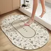 Tapete de Chão para Banheiro Absorção de Água para Vaso Sanitário Tapete de Entrada Fácil de Limpar Tapete de Porta de Lama Diatomácea Tapete de Pé Antiderrapante para Banheiro Em Estoque