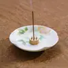 Exquisito porta incienso de cerámica con diseño de patrón de nubes, pequeño quemador de incienso estilo chino, bandeja para cenizas que evita que caigan las cenizas