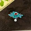 Horquilla de nube auspiciosa esmaltada en cloisonné estilo antiguo Pinza lateral de borla estilo chino nuevo Accesorio para el cabello pinza para el pelo tocado clip para el pelo